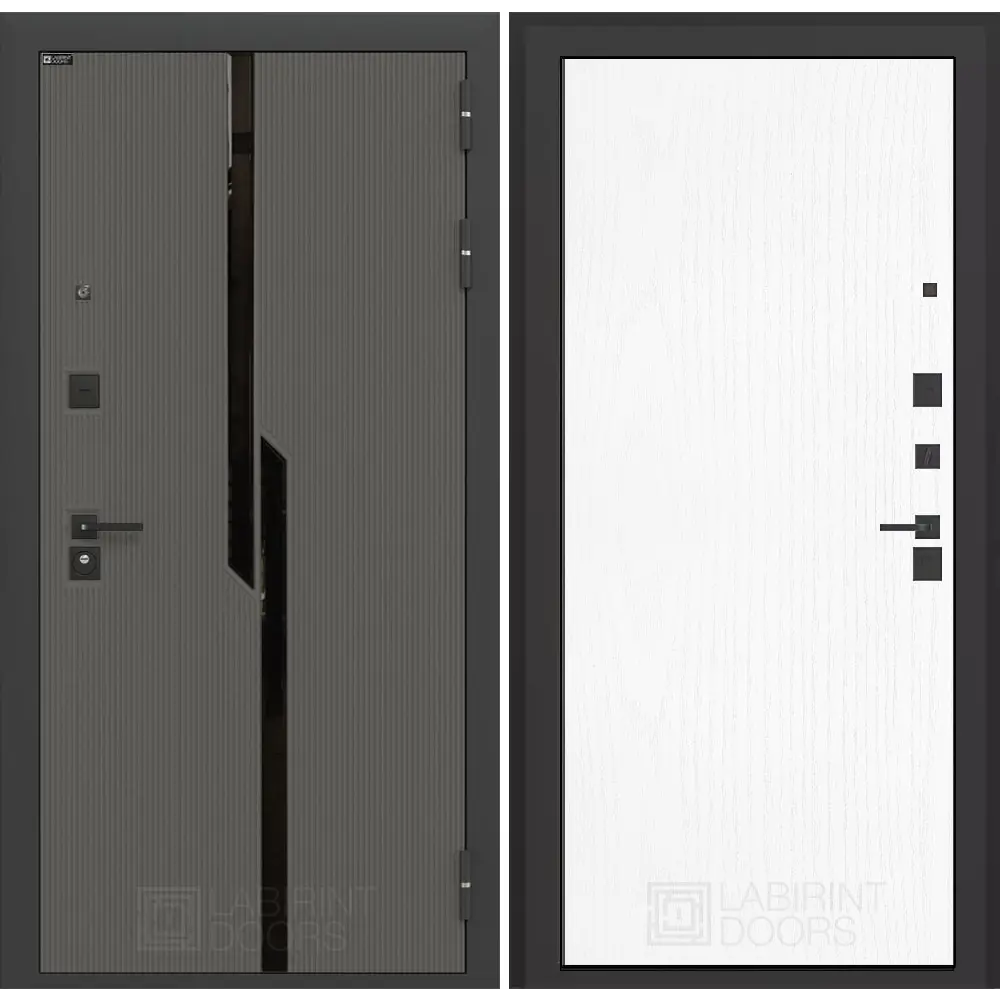 Фото Входная дверь Лабиринт Карбон П05 правый 205x88см цвет лофт графит/белое дерево Фото Входная дверь Лабиринт Карбон П05 правый 205x88см цвет лофт графит/белое дерево