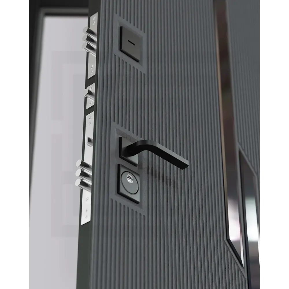 Фото 2 Входная дверь Лабиринт Карбон П05 правый 205x88см цвет лофт графит/белое дерево Фото 2 Входная дверь Лабиринт Карбон П05 правый 205x88см цвет лофт графит/белое дерево