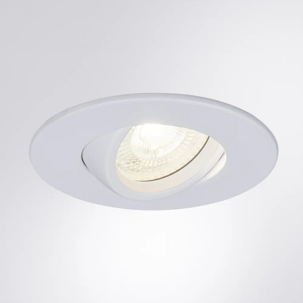Фото 3 Светильник точечный встраиваемый влагозащищенный Arte Lamp Giro под отверстия 75 мм GU10 цвет белый Фото 3 Светильник точечный встраиваемый влагозащищенный Arte Lamp Giro под отверстия 75 мм GU10 цвет белый