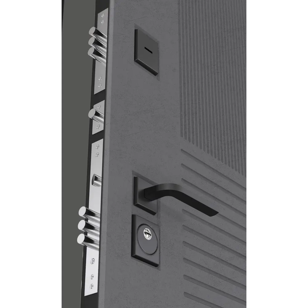 Фото 2 Входная дверь Лабиринт Бункер 05 П13 правый 205x88см цвет лофт графит/белый софт