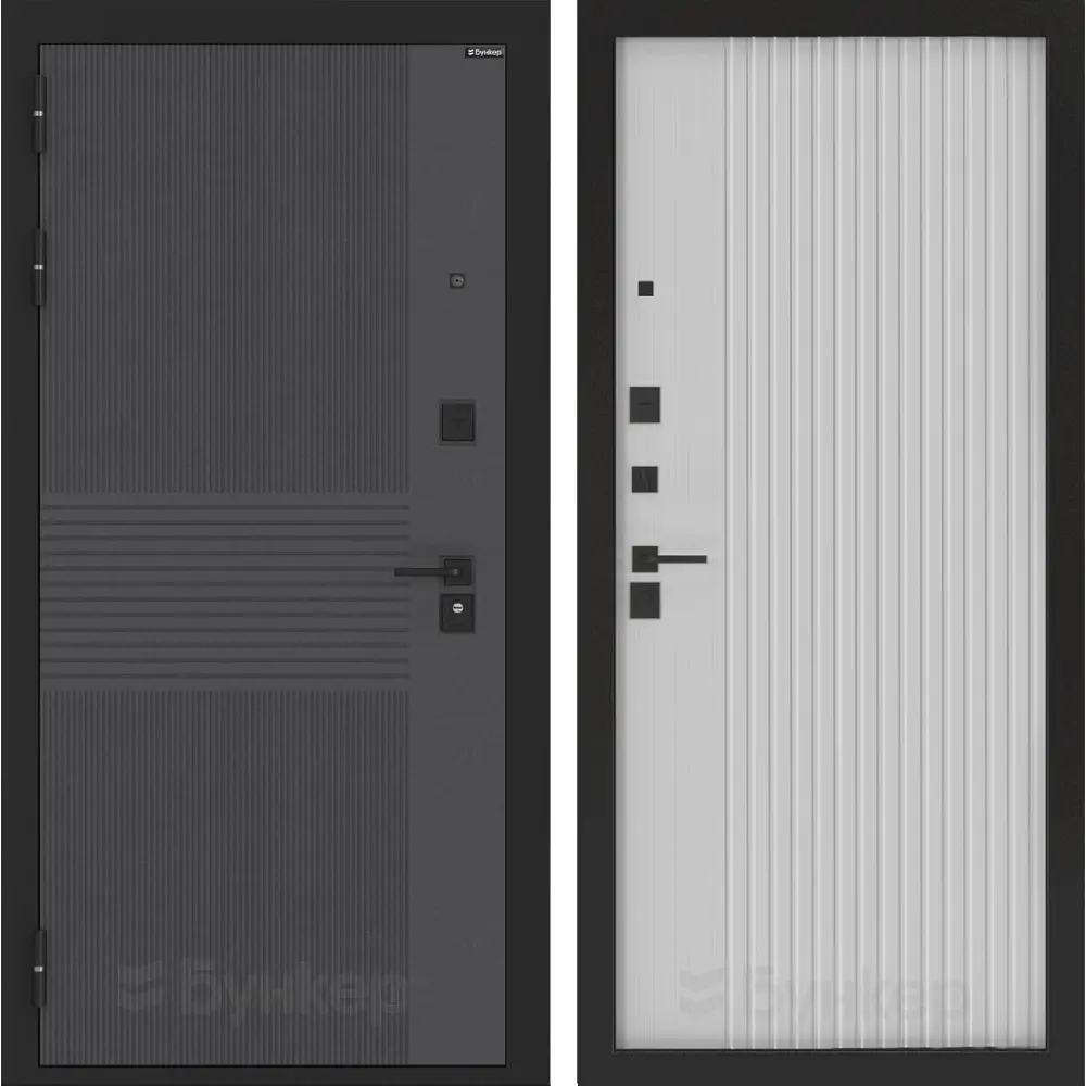 Фото Входная дверь Лабиринт Бункер 05 П29 левый 205x88см цвет лофт графит/белый софт рельеф Фото Входная дверь Лабиринт Бункер 05 П29 левый 205x88см цвет лофт графит/белый софт рельеф