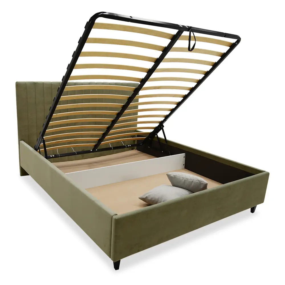 Фото 12 Кровать Ладья Порту 170 x 112 x 213 см ЛДСП подъемный механизм цвет зеленый