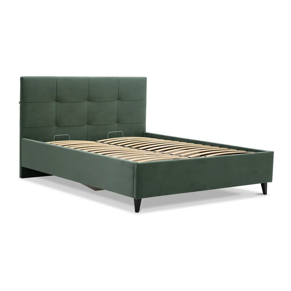 Фото 8 Кровать Ладья Айлен 150x112x213 см велюр подъемный механизм цвет зеленый Фото 8 Кровать Ладья Айлен 150x112x213 см велюр подъемный механизм цвет зеленый