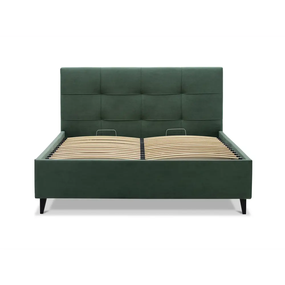 Фото 7 Кровать Ладья Айлен 190x112x213 см велюр подъемный механизм цвет зеленый Фото 7 Кровать Ладья Айлен 190x112x213 см велюр подъемный механизм цвет зеленый