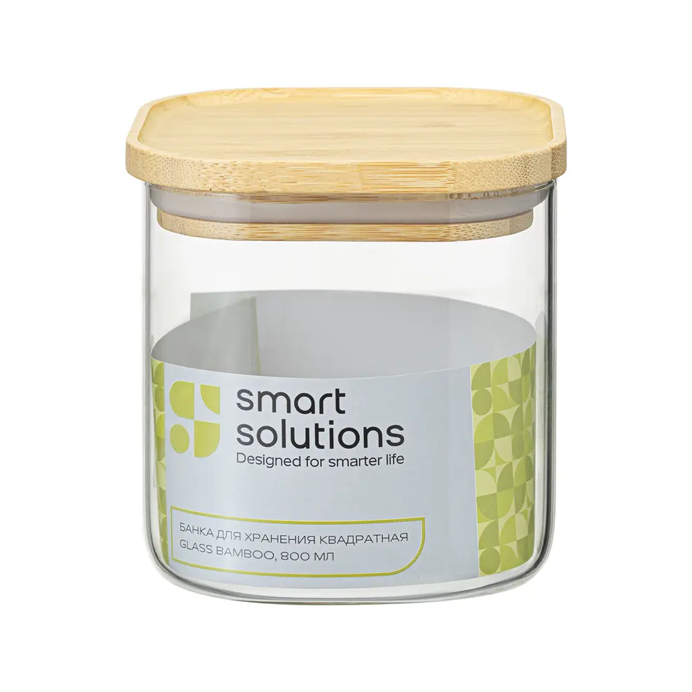 Фото 5 Банка для сыпучих продуктов Smart solutions SS0000159 0.8 л стекло цвет прозрачный Фото 5 Банка для сыпучих продуктов Smart solutions SS0000159 0.8 л стекло цвет прозрачный