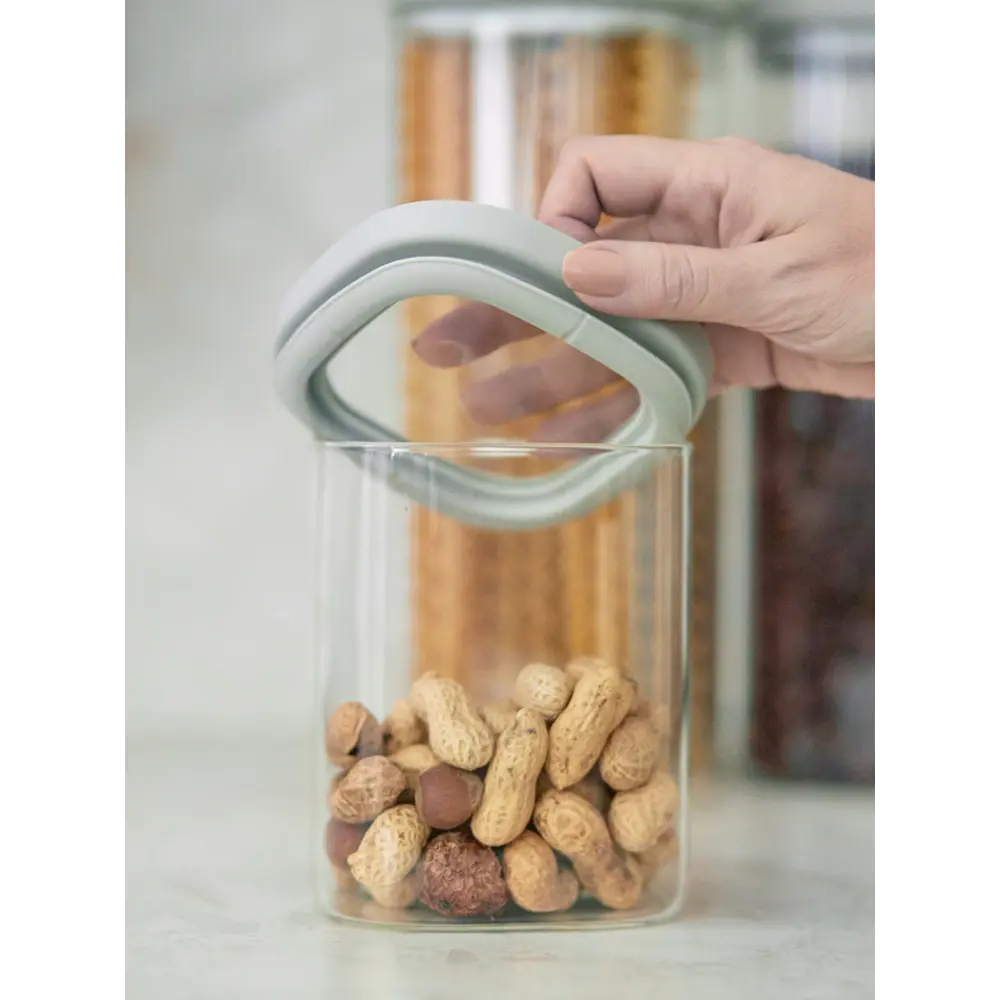 Фото 9 Банка для сыпучих продуктов Smart solutions SS0000233 1 л стекло цвет серый Фото 9 Банка для сыпучих продуктов Smart solutions SS0000233 1 л стекло цвет серый