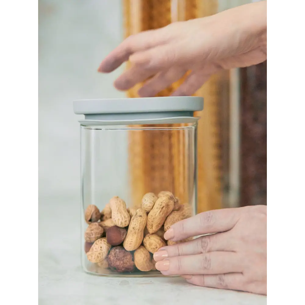 Фото 7 Банка для сыпучих продуктов Smart solutions SS0000233 1 л стекло цвет серый Фото 7 Банка для сыпучих продуктов Smart solutions SS0000233 1 л стекло цвет серый