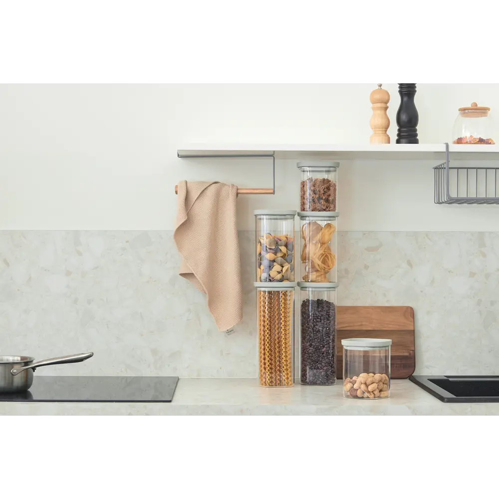 Фото 5 Банка для сыпучих продуктов Smart solutions SS0000235 2 л стекло цвет серый Фото 5 Банка для сыпучих продуктов Smart solutions SS0000235 2 л стекло цвет серый