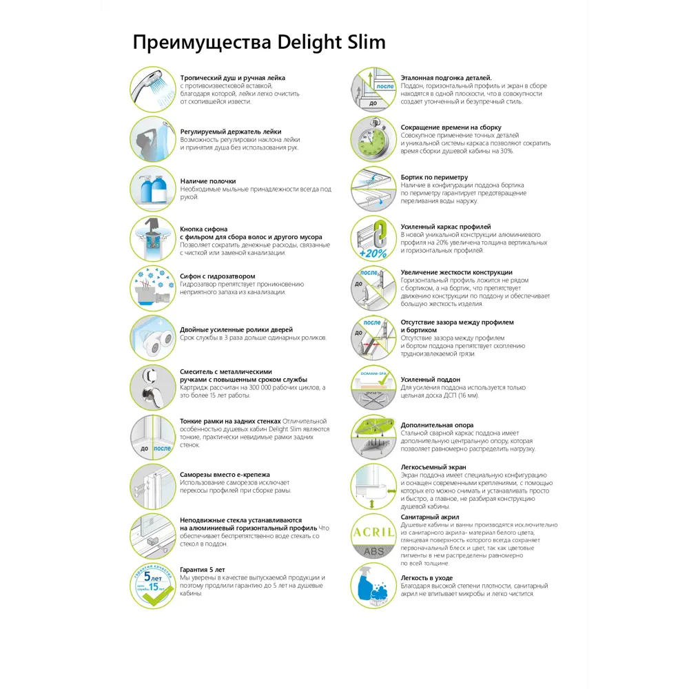 Фото 9 Душевая кабина Domani-Spa Delight Slim 99 high 90x90x218 см высокий поддон белые стенки, прозрачное стекло Фото 9 Душевая кабина Domani-Spa Delight Slim 99 high 90x90x218 см высокий поддон белые стенки, прозрачное стекло