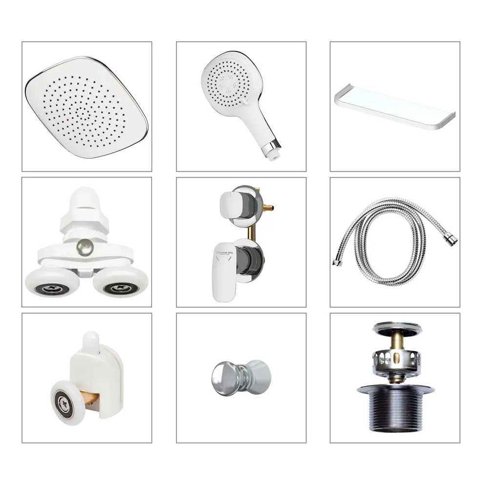 Фото 6 Душевая кабина Domani-Spa Delight Slim 99 high 90x90x218 см высокий поддон белые стенки, прозрачное стекло Фото 6 Душевая кабина Domani-Spa Delight Slim 99 high 90x90x218 см высокий поддон белые стенки, прозрачное стекло