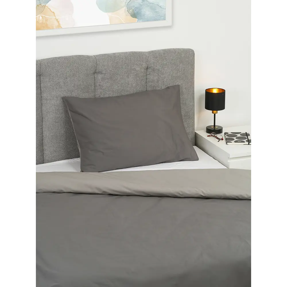 Фото 7 Комплект постельного белья Vigrana Санталия перкаль 1.5-спальный наволочка 50 x 70- 1 шт цвет серый