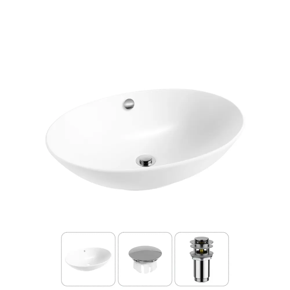 Фото Раковина Wellsee bliss 20216985R 63см цвет раковина 3 в 1: заглушка на перелив, д/к Фото Раковина Wellsee bliss 20216985R 63см цвет раковина 3 в 1: заглушка на перелив, д/к