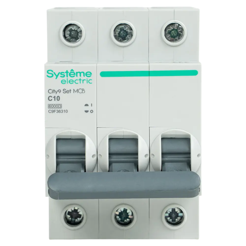 Фото 3 Автоматический выключатель Systeme Electric City9 Set C9F36310 3P С10 А 6 кА Фото 3 Автоматический выключатель Systeme Electric City9 Set C9F36310 3P С10 А 6 кА