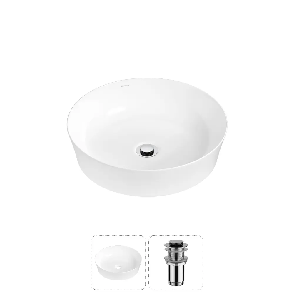 Фото Раковина Wellsee cromulent 20213530R 43см цвет раковина 2 в 1: д/к