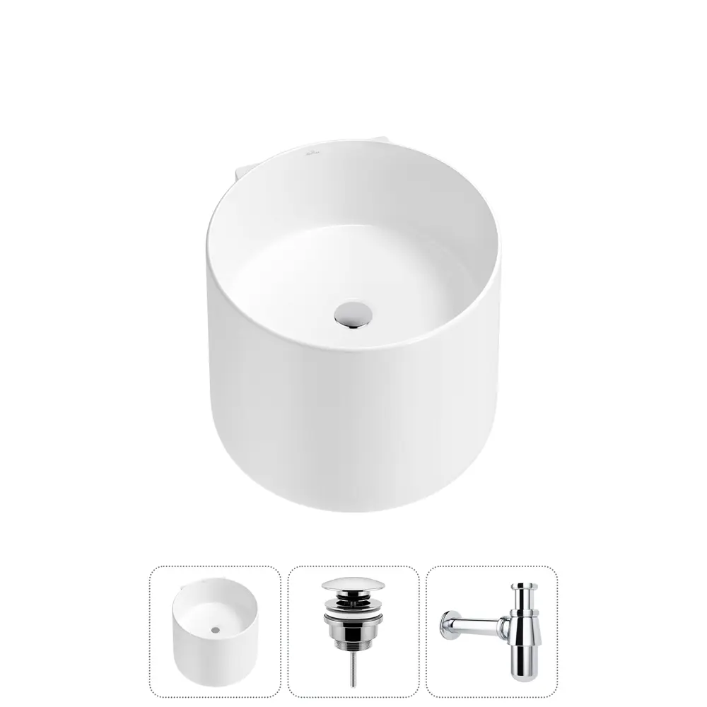 Фото Раковина Wellsee m1 limited edition 20213846R 45см цвет раковина 3 в 1: д/к, сифон Фото Раковина Wellsee m1 limited edition 20213846R 45см цвет раковина 3 в 1: д/к, сифон