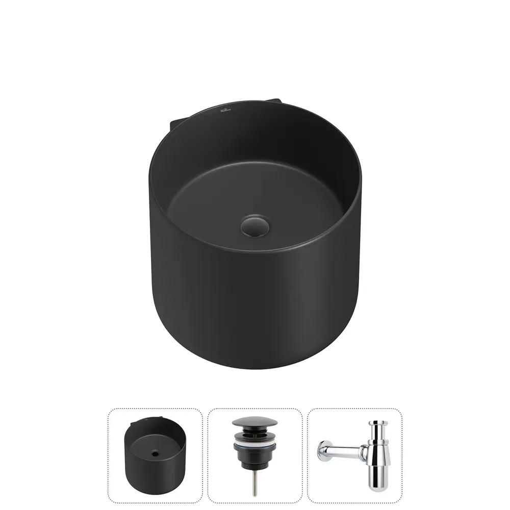 Фото Раковина Wellsee m1 limited edition 20213858R 45см цвет раковина 3 в 1: д/к, сифон