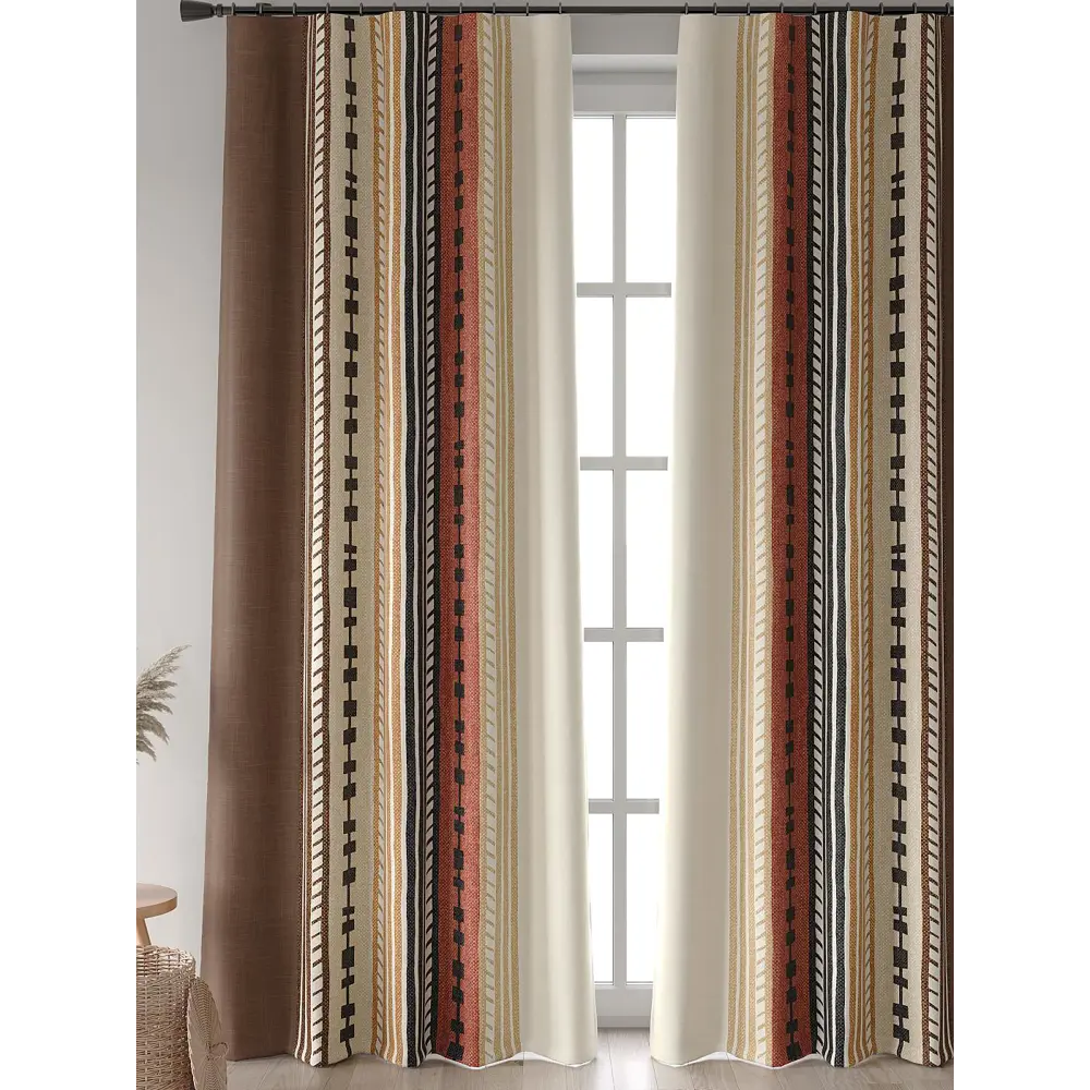 Фото 3 Комплект штор At home Базовая коллекция AT601056 на шторной ленте 250x150 см цвет бежевый Фото 3 Комплект штор At home Базовая коллекция AT601056 на шторной ленте 250x150 см цвет бежевый