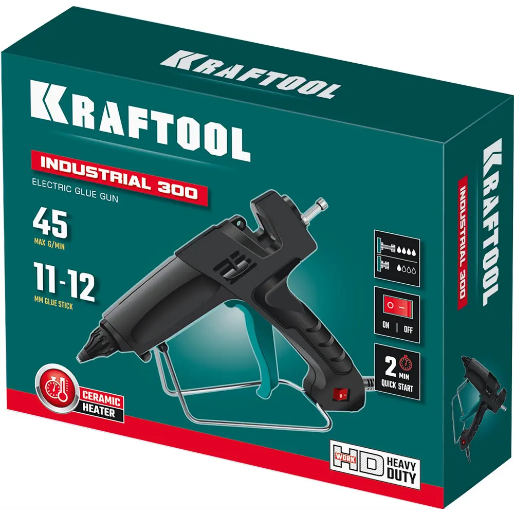 Фото 5 Пистолет клеевой Kraftool Industrial 300 06842, 180 Вт, для стержней 12 мм Фото 5 Пистолет клеевой Kraftool Industrial 300 06842, 180 Вт, для стержней 12 мм