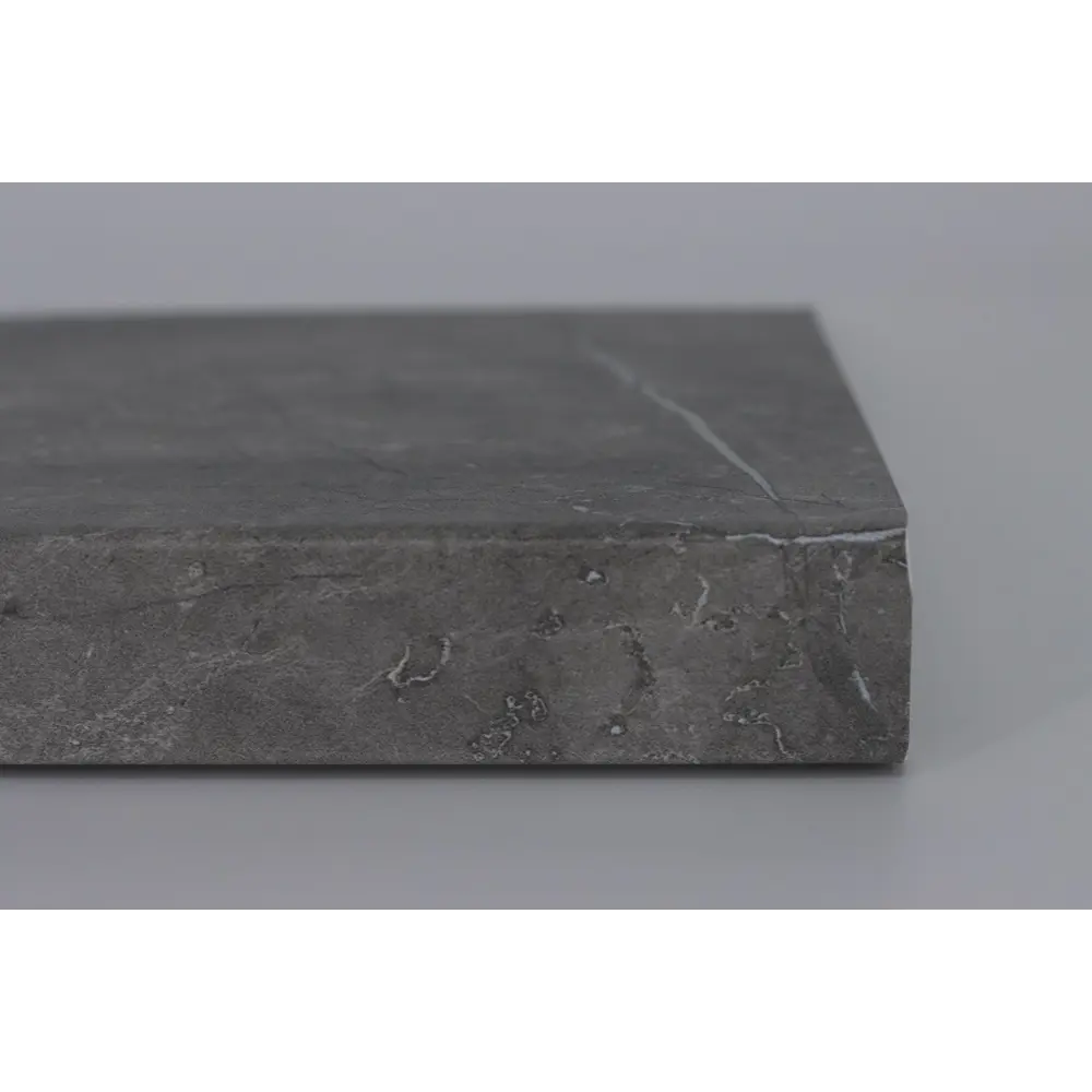 Фото Ремонтная накладка на подоконник ПВХ Комбиг 1000x250x2.5мм мрамор темно-серый матовый капинос 35мм Фото Ремонтная накладка на подоконник ПВХ Комбиг 1000x250x2.5мм мрамор темно-серый матовый капинос 35мм