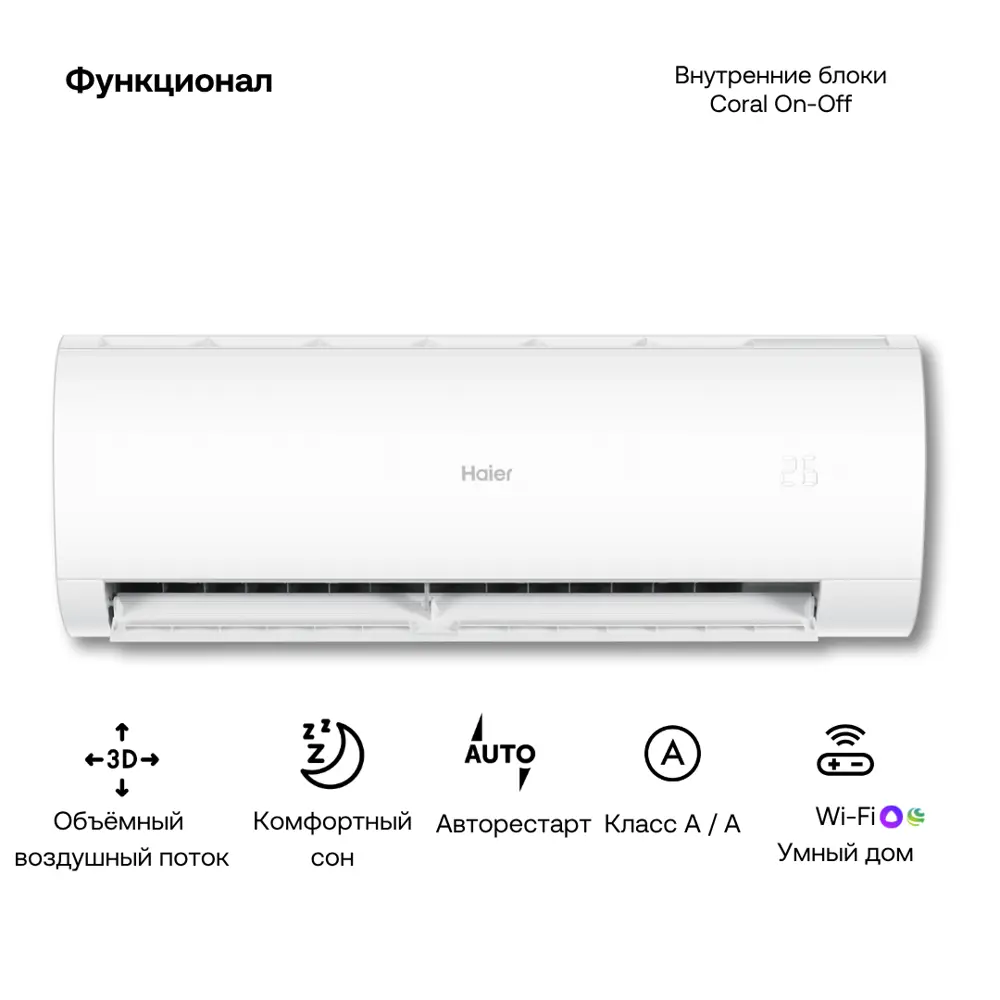Фото 2 Сплит-система Haier HSU-12HPL303/R3 / HSU-12HPL103/R3 12K BTU охлаждение/обогрев с Wi Fi Фото 2 Сплит-система Haier HSU-12HPL303/R3 / HSU-12HPL103/R3 12K BTU охлаждение/обогрев с Wi Fi