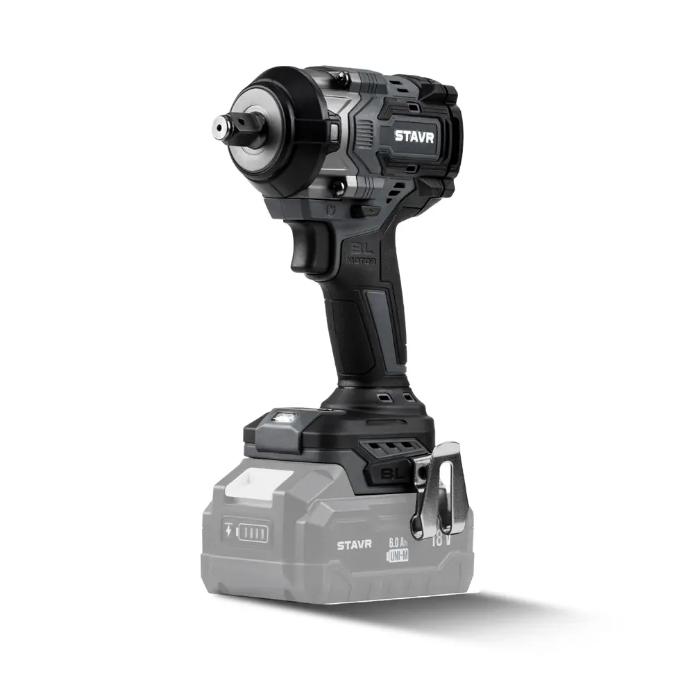 Фото Гайковерт аккумуляторный бесщеточный Stavr SWI 18BL-650V, 18 В Li-Ion 650 Нм, без АКБ и ЗУ Фото Гайковерт аккумуляторный бесщеточный Stavr SWI 18BL-650V, 18 В Li-Ion 650 Нм, без АКБ и ЗУ