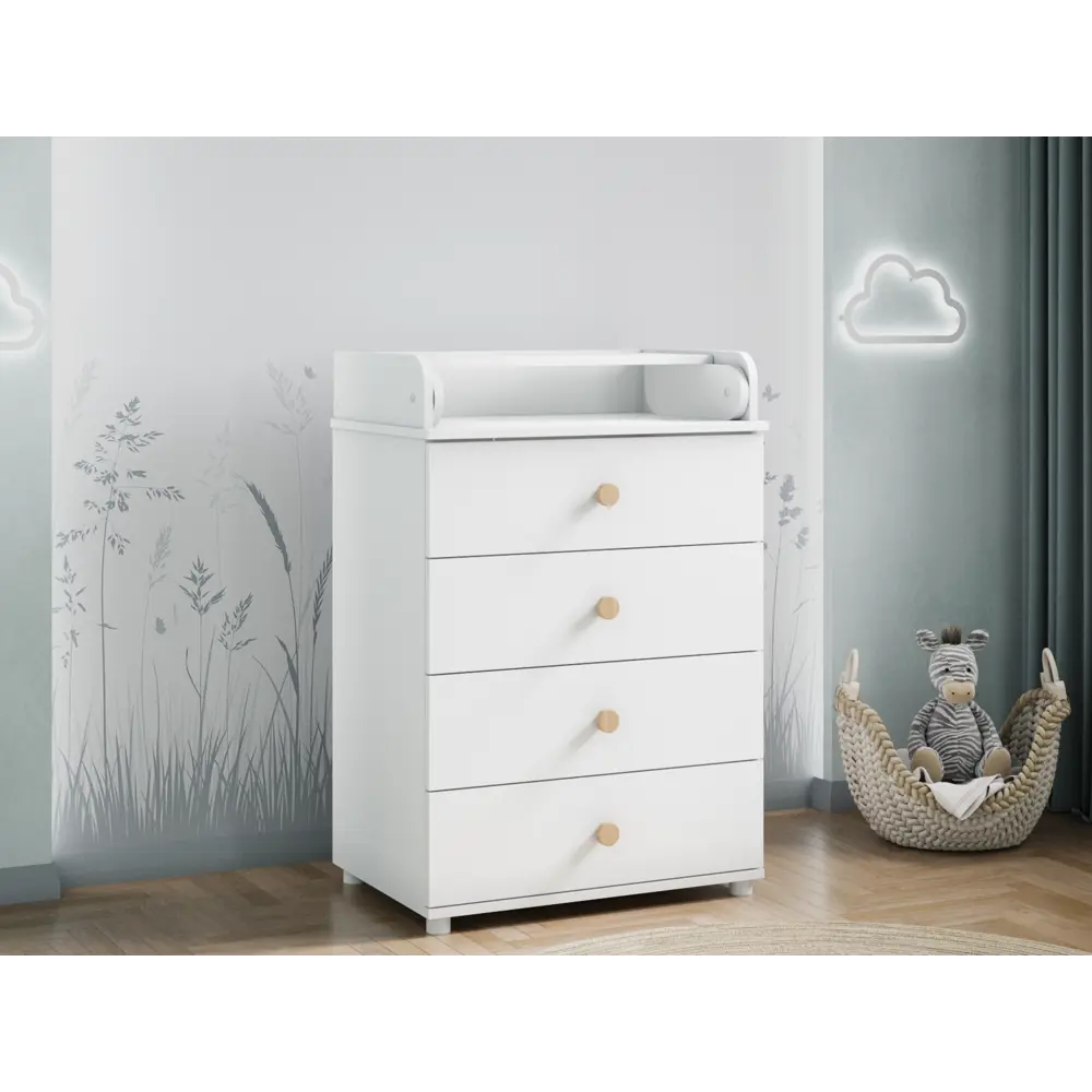 Фото 4 Комод детский Incanto Compact 4 ящика 64х45х83 см ЛДСП цвет белый Фото 4 Комод детский Incanto Compact 4 ящика 64х45х83 см ЛДСП цвет белый