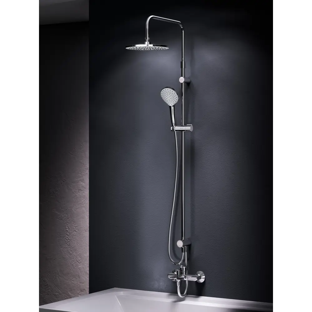 Фото 14 Душевая стойка Am.pm Brava S40BR10CH с тропическим душем 3 режимная хром Фото 14 Душевая стойка Am.pm Brava S40BR10CH с тропическим душем 3 режимная хром