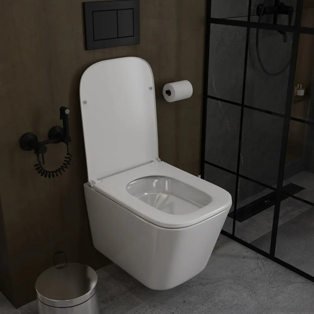 Фото 5 Унитаз подвесной Teymi Helmi Pro Vortex T40310 торнадо безободковый с быстросъемным сиденьем микролифт Фото 5 Унитаз подвесной Teymi Helmi Pro Vortex T40310 торнадо безободковый с быстросъемным сиденьем микролифт