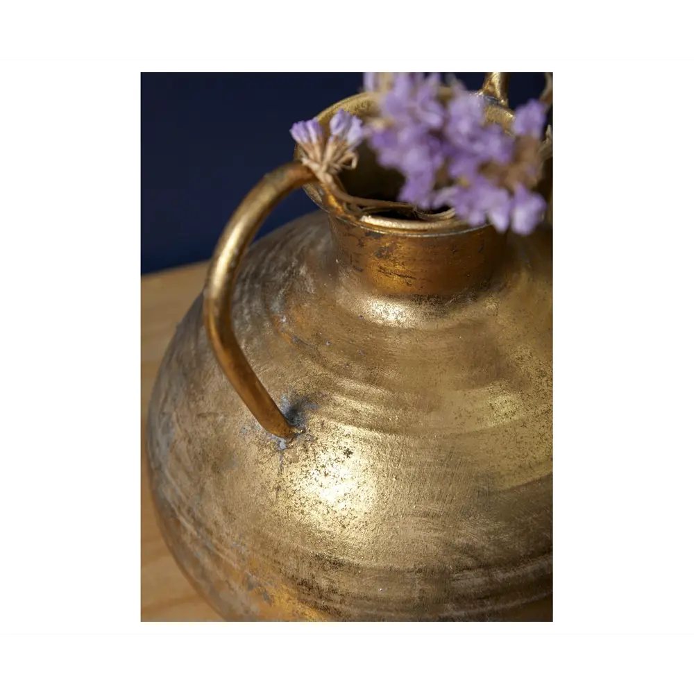 Фото 2 Ваза Гласар 57-356 железо цвет золотистый 19 см