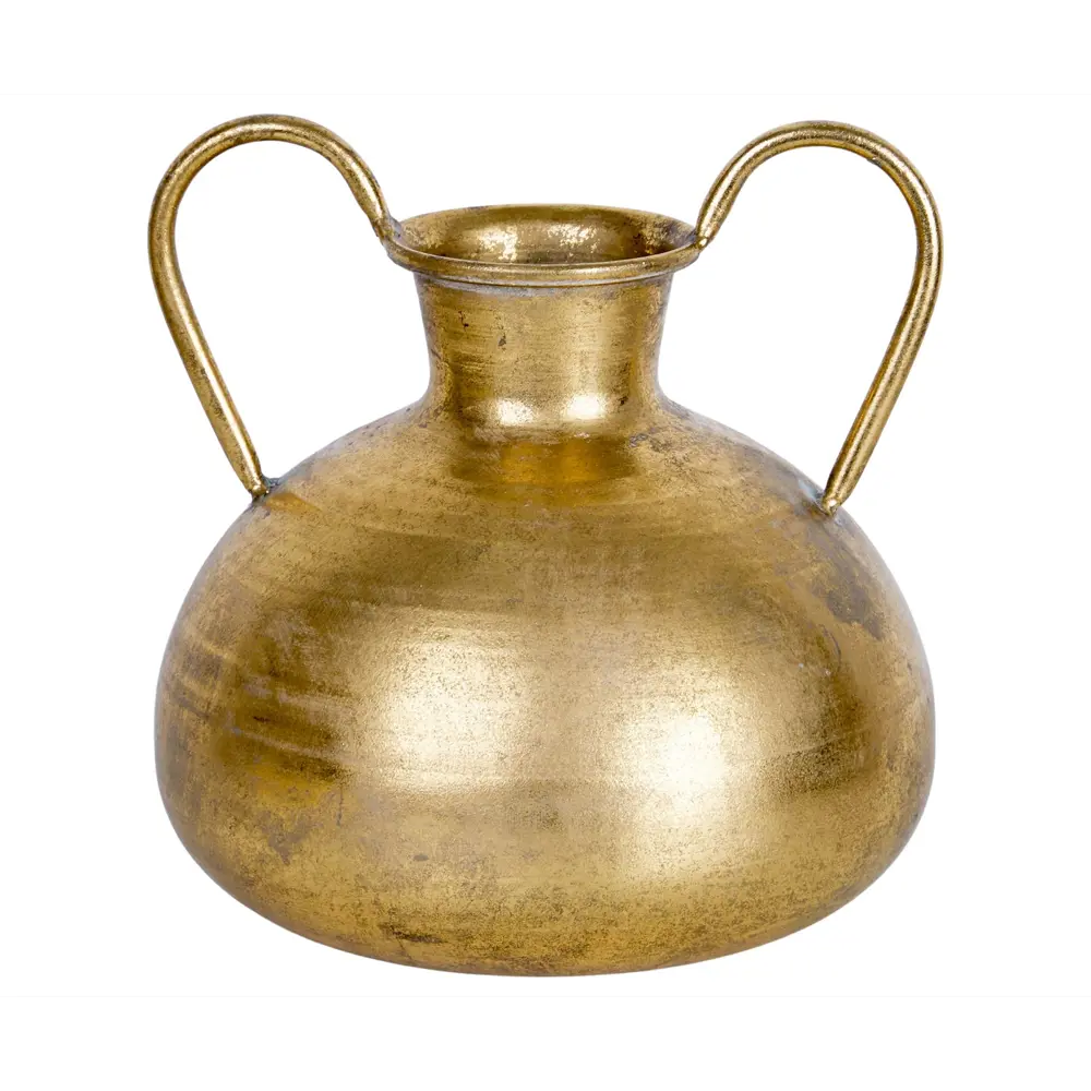 Фото Ваза Гласар 57-356 железо цвет золотистый 19 см