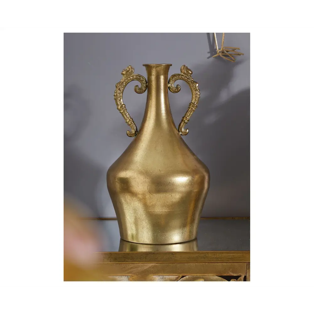 Фото 4 Ваза Гласар 57-436 железо цвет золотистый 32 см Фото 4 Ваза Гласар 57-436 железо цвет золотистый 32 см