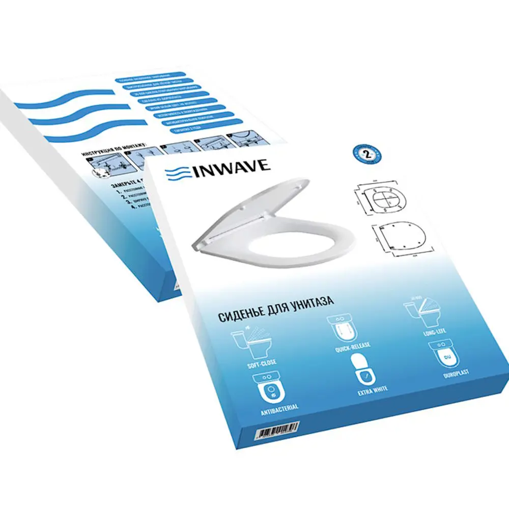 Фото 5 Сиденье для унитаза Inwave Du18.r.wt с микролифтом цвет белый Фото 5 Сиденье для унитаза Inwave Du18.r.wt с микролифтом цвет белый