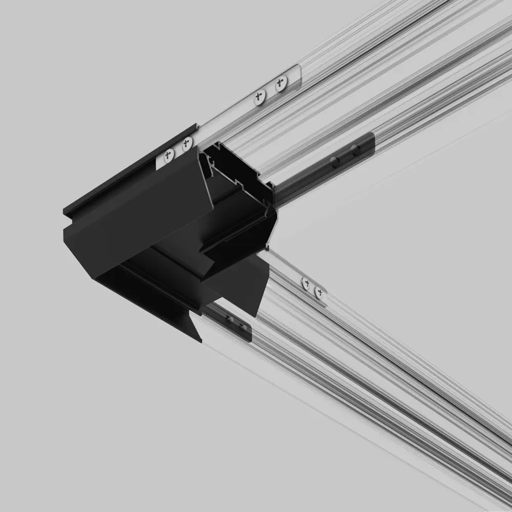 Фото 2 Коннектор Elektrostandard A070480 угловой жесткий для соединения трековых шинопроводов встраиваемый однофазный цвет черный