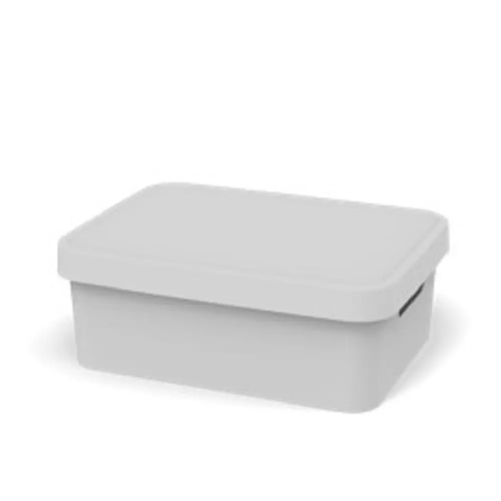 Фото Ящик для хранения Folk 11л прямоугольная цвет светло-серый
