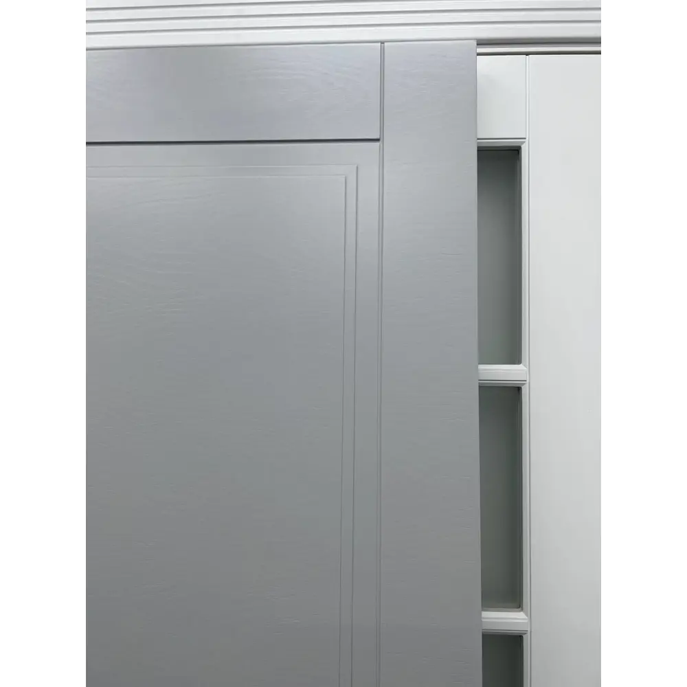 Фото 4 Комплект межкомнатной двери Wanmark Стим-2 глухая 200x90см эмаль цвет RAL 7047 серый с коробом и наличниками Фото 4 Комплект межкомнатной двери Wanmark Стим-2 глухая 200x90см эмаль цвет RAL 7047 серый с коробом и наличниками