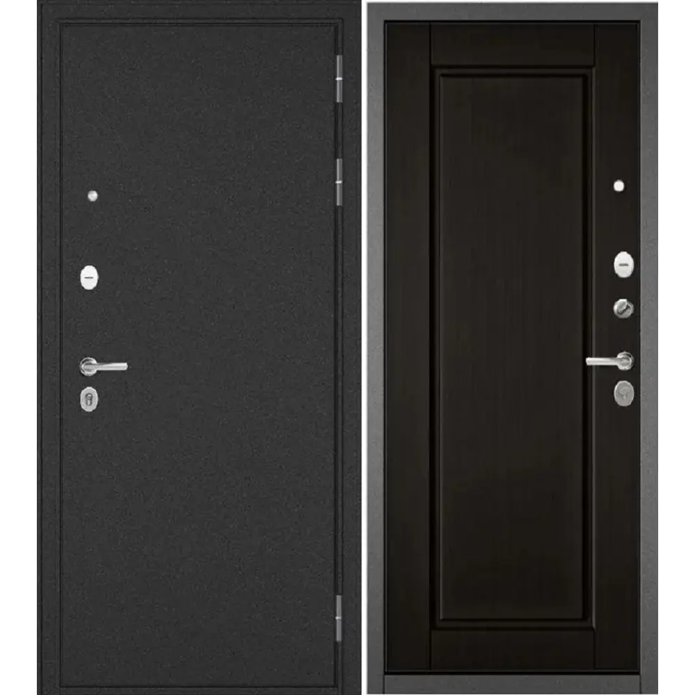 Фото Входная дверь Mastino Trust Mass 0 правый 205x86см цвет шоколад букле/венге