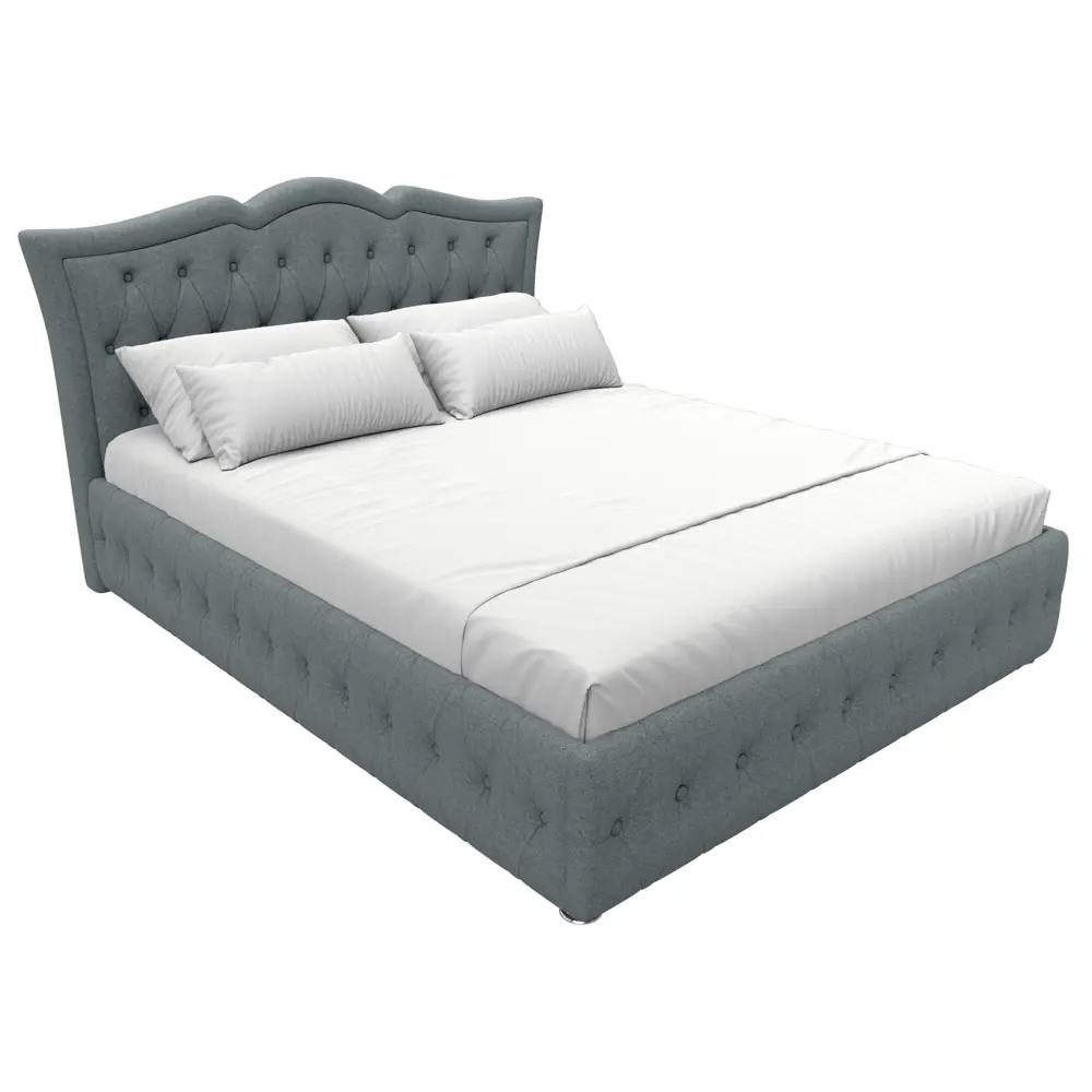 Фото 2 Кровать Лига диванов Герда 200x160 см подъемный механизм цвет амур 07 серый