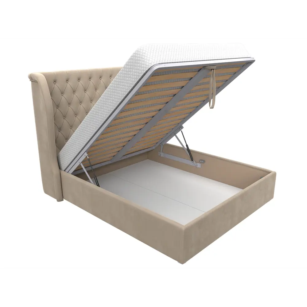 Фото 6 Кровать Лига диванов Далия 200x160 см подъемный механизм цвет seven 729 бежевый Фото 6 Кровать Лига диванов Далия 200x160 см подъемный механизм цвет seven 729 бежевый