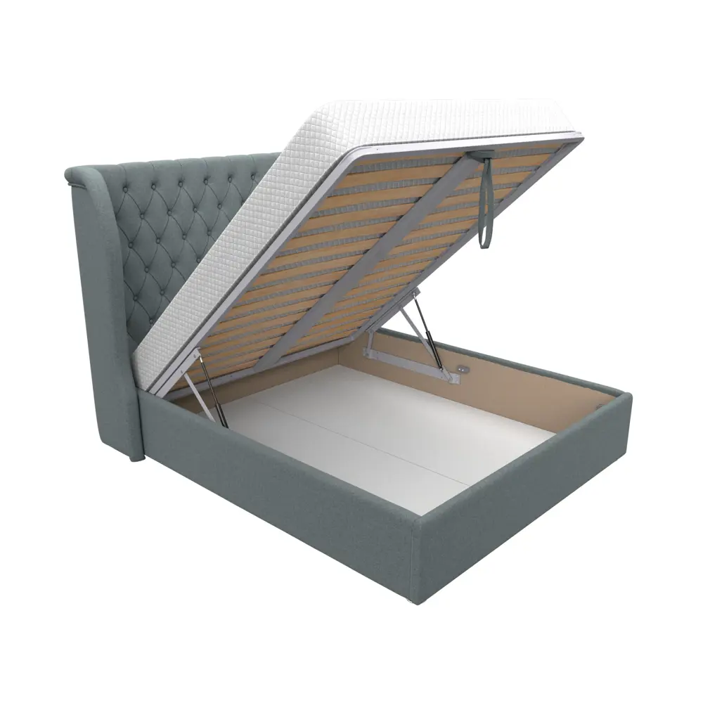 Фото 6 Кровать Лига диванов Далия 200x160 см подъемный механизм цвет амур 07 серый