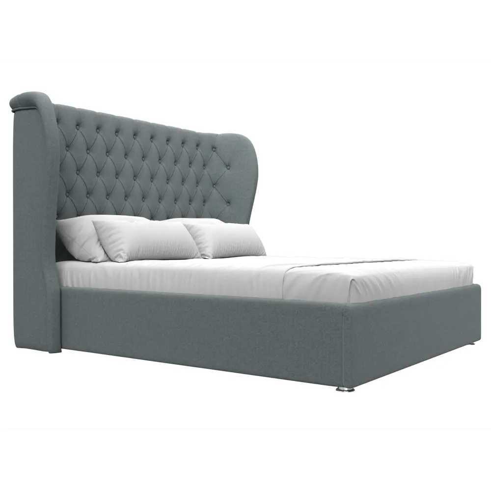 Фото 4 Кровать Лига диванов Далия 200x160 см подъемный механизм цвет амур 07 серый