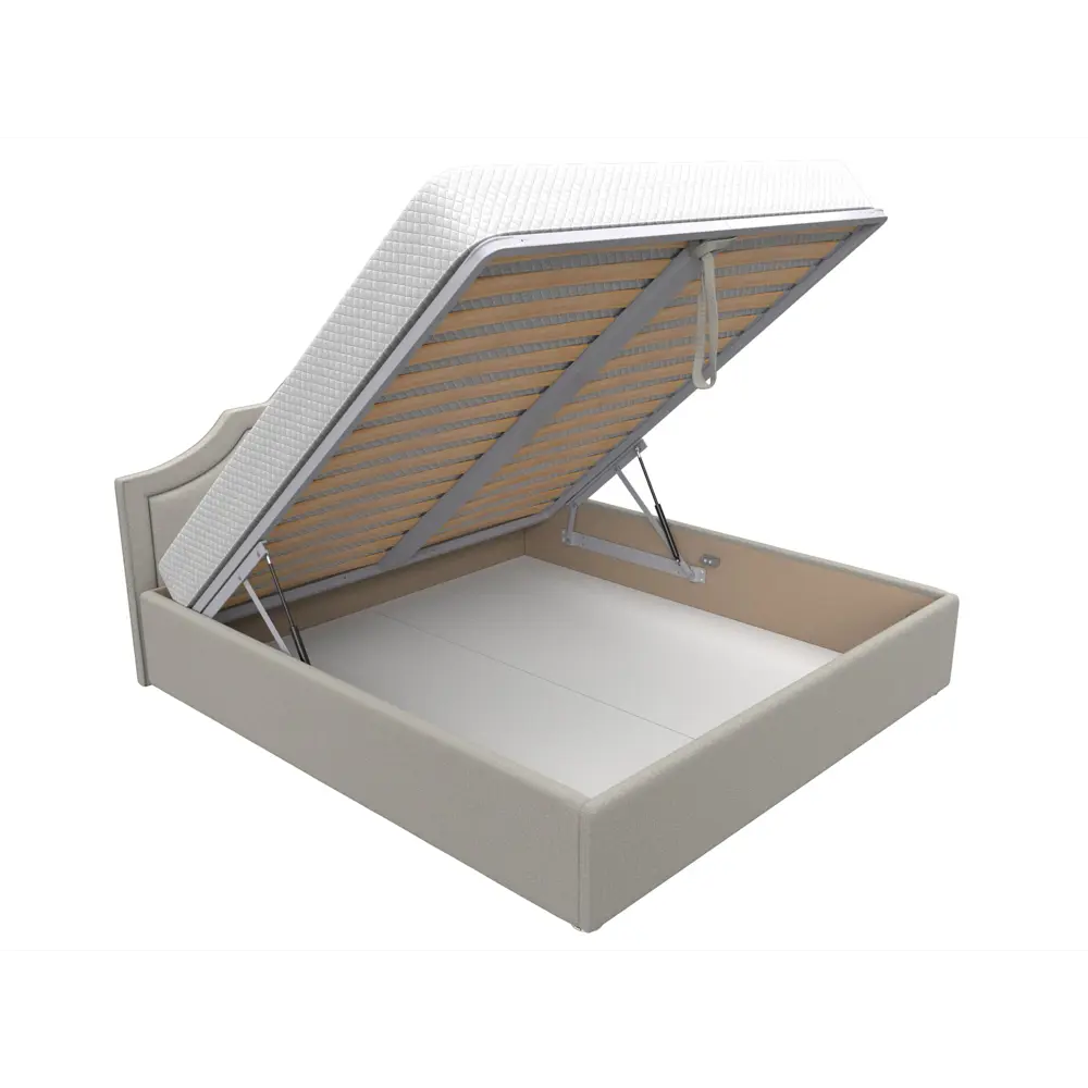 Фото 6 Кровать Лига диванов Афина 200x180 см подъемный механизм цвет амур 02 бежевый