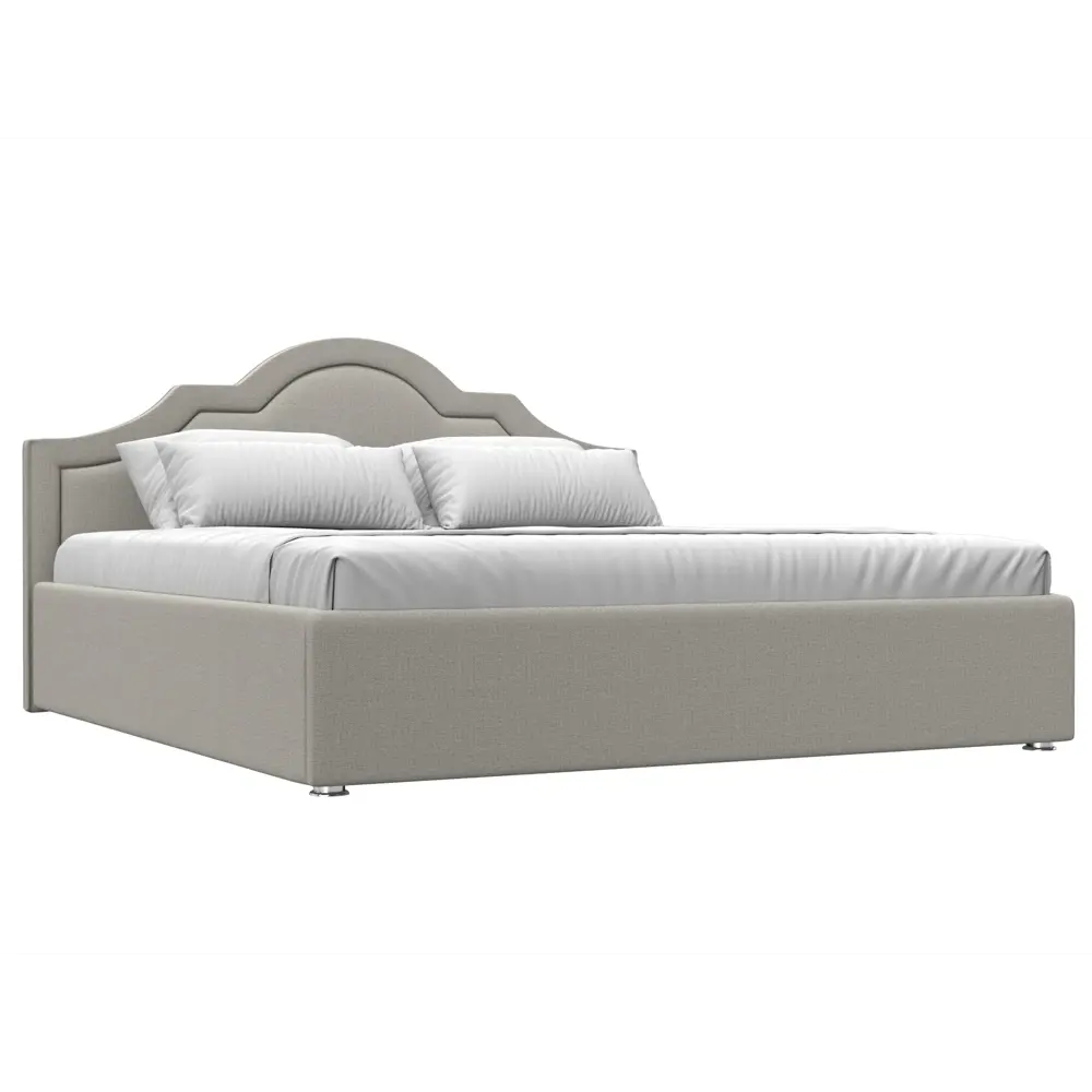 Фото Кровать Лига диванов Афина 200x180 см подъемный механизм цвет амур 02 бежевый