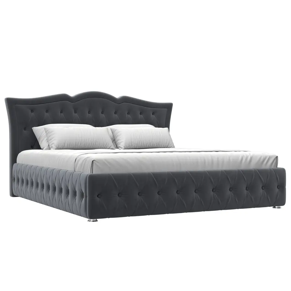 Фото Кровать Лига диванов Герда 200x180 см подъемный механизм цвет seven 17 серый Фото Кровать Лига диванов Герда 200x180 см подъемный механизм цвет seven 17 серый