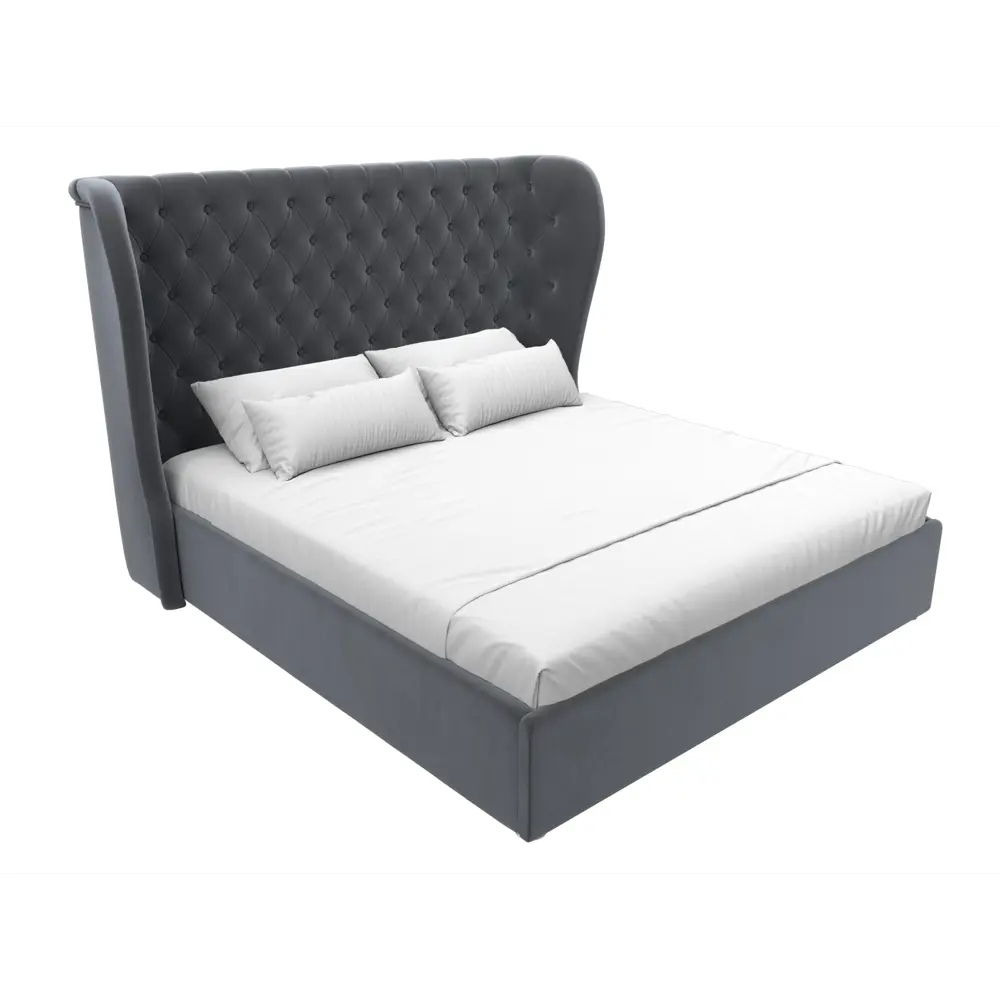 Фото 2 Кровать Лига диванов Далия 200x180 см подъемный механизм цвет seven 17 серый Фото 2 Кровать Лига диванов Далия 200x180 см подъемный механизм цвет seven 17 серый