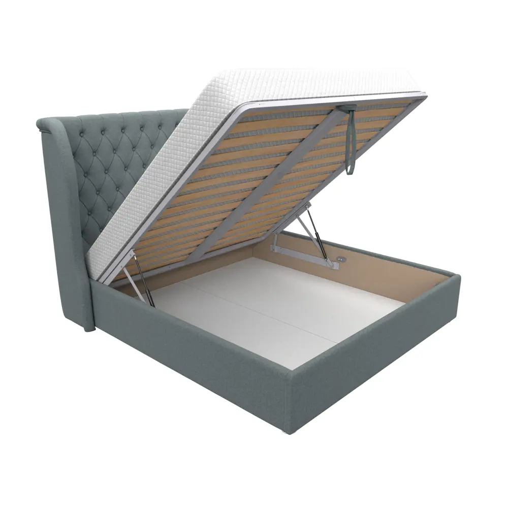 Фото 6 Кровать Лига диванов Далия 200x180 см подъемный механизм цвет амур 07 серый Фото 6 Кровать Лига диванов Далия 200x180 см подъемный механизм цвет амур 07 серый