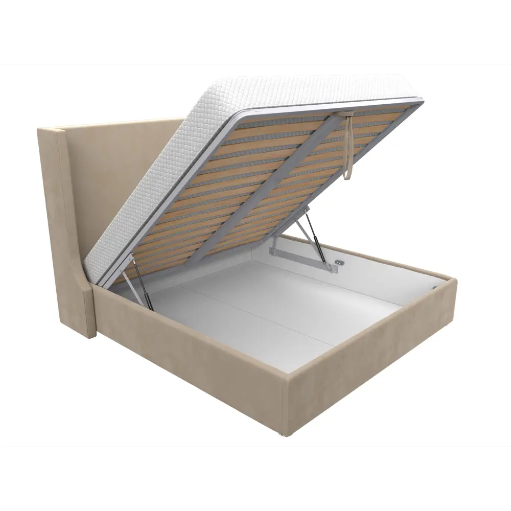 Фото 6 Кровать Лига диванов Ларго 200x180 см подъемный механизм цвет seven 729 бежевый