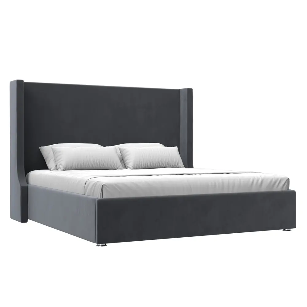 Фото Кровать Лига диванов Ларго 200x180 см подъемный механизм цвет seven 17 серый Фото Кровать Лига диванов Ларго 200x180 см подъемный механизм цвет seven 17 серый