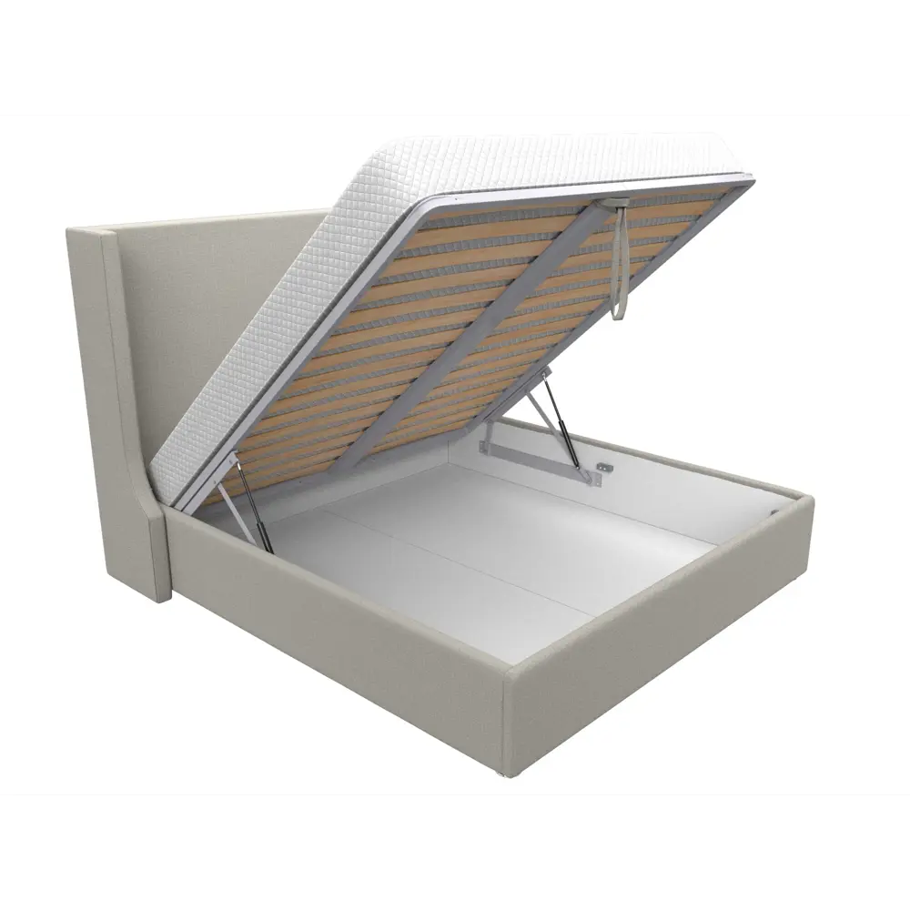 Фото 6 Кровать Лига диванов Ларго 200x180 см подъемный механизм цвет амур 02 бежевый