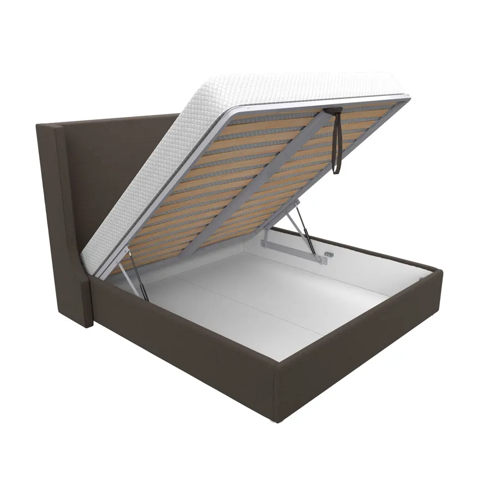 Фото 6 Кровать Лига диванов Ларго 200x180 см подъемный механизм цвет амур 05 коричневый Фото 6 Кровать Лига диванов Ларго 200x180 см подъемный механизм цвет амур 05 коричневый