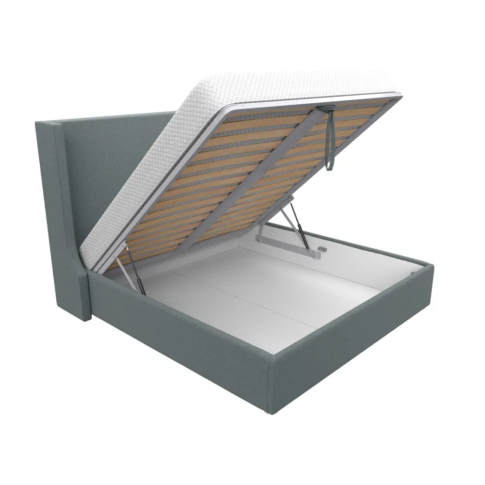 Фото 6 Кровать Лига диванов Ларго 200x180 см подъемный механизм цвет амур 07 серый Фото 6 Кровать Лига диванов Ларго 200x180 см подъемный механизм цвет амур 07 серый